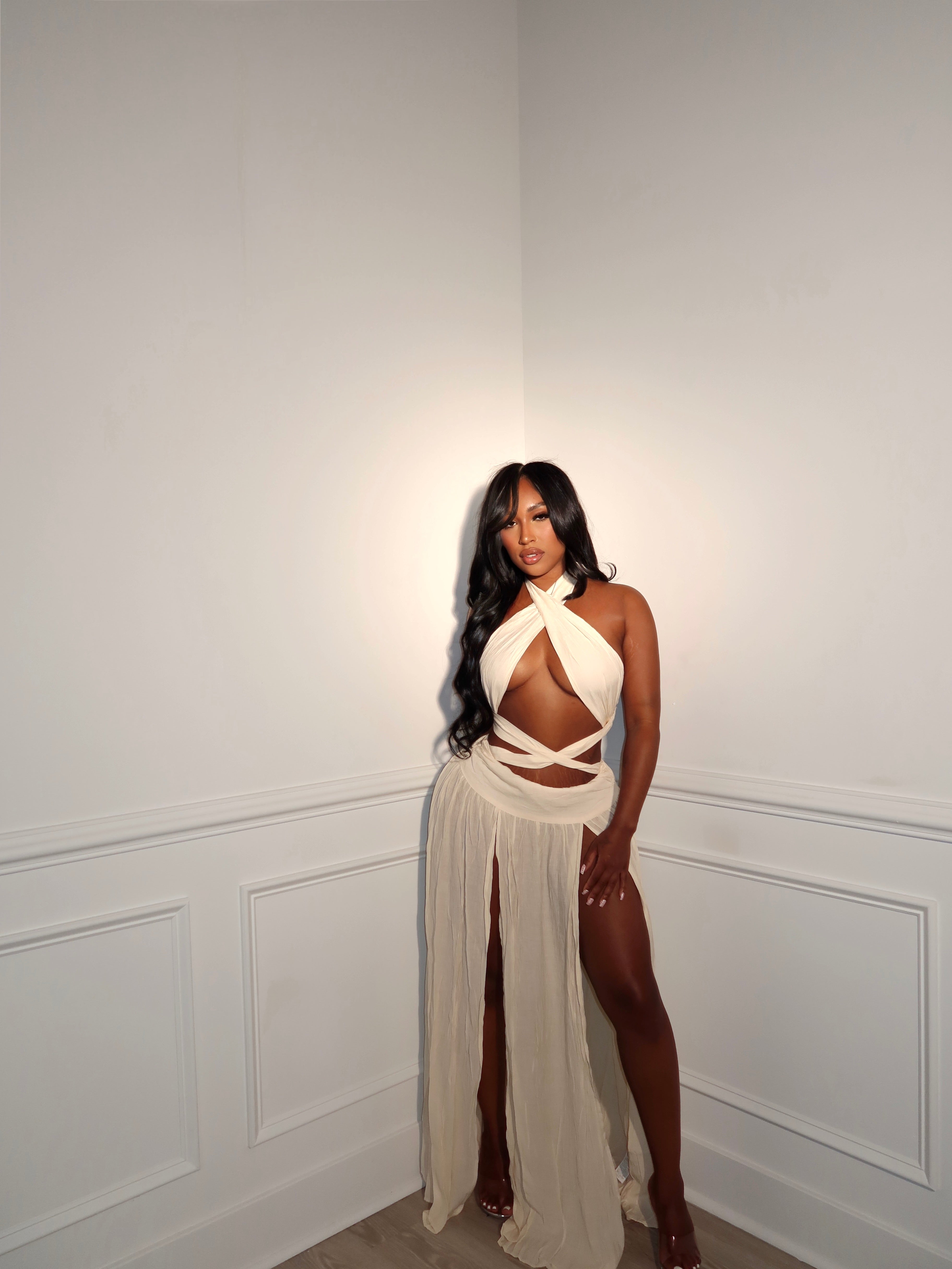 GODDESS DRAPE GOWN